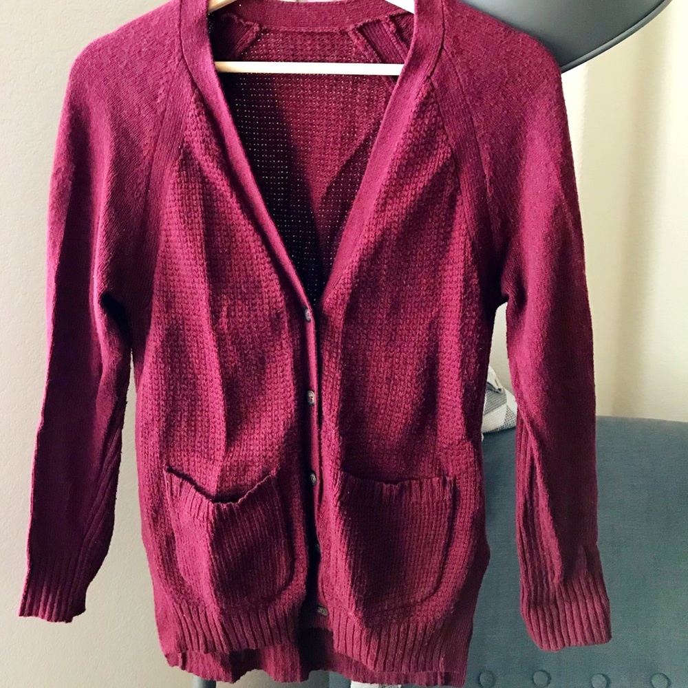 Madewell Burgundy Cardigan